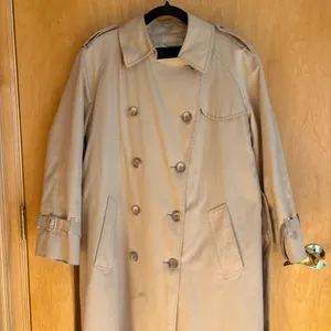 London Fog Classic Beige Double Breasted‎ Trench Coat Belted Size 14 1/2 thumbnail 2
