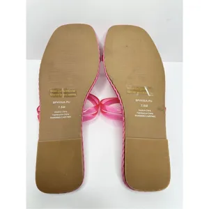 Nordstrom Sandals‎ Size 7.5 BP Viola Barbie Pink Braided Square Toe Flat Slides thumbnail 8