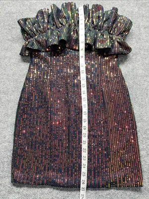 Allison & Kelly Sequin Ruffle Strapless Mini Dress thumbnail 5