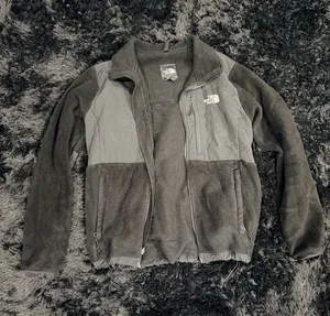 The North Face Black Fleece Zip Jacket with Quilted Chest thumbnail 1