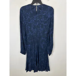 NEW Madewell Puff Sleeve Flare Mini Dress Alexis Floral Navy Viscose US 8 thumbnail 9