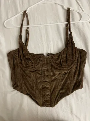 White Fox Boutique Corduroy Corset thumbnail 1