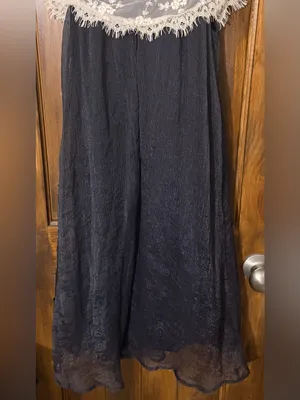 Altar’d State Off-Shoulder Black Dress with Ivory Lace Overlay thumbnail 7