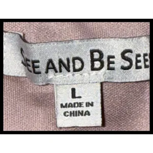 See And Be Seen Sequin Sweatshirt Women Large Rose Gold Sparkly Party Top thumbnail 3