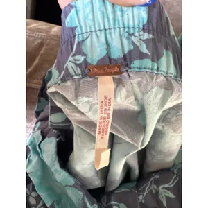 FREE PEOPLE Meet Me In Maui Printed Mini Dress in Ocean Combo Blue Size Small thumbnail 7