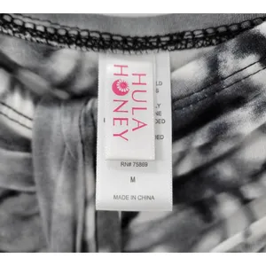 Hula Honey Womens Dress Medium Gray White Tie Dye Strapless Maxi Summer Beach thumbnail 7