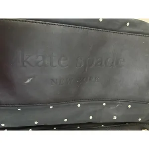 Kate Spade Black Polka Dot Nylon‎ Tote Bag Shoulder Bag Zip Pocket thumbnail 4