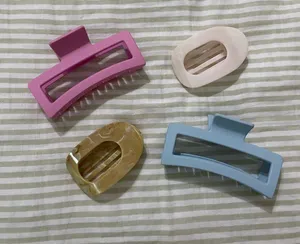 Large Claw Hair Clips and Flat Round Hair Clips Bundle Variety Pack thumbnail 1