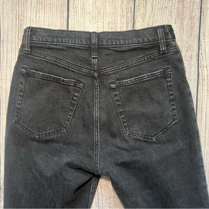 Abercrombie & Fitch Womens 27 Faded Black Ultra‎ High Rise Straight Ankle Jeans thumbnail 8