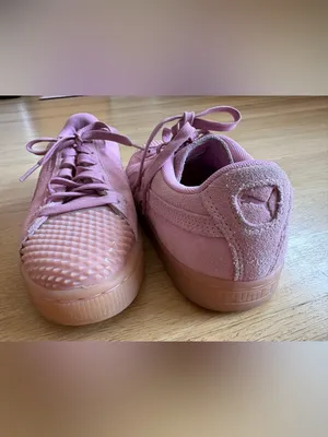 Puma Women’s Suede Platform Sneakers in Light Pink thumbnail 4