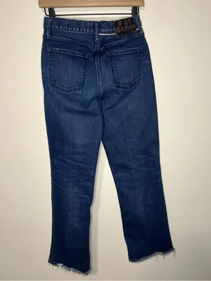 Moussy vintage designer made in Japan raw hem medium wash jeans size 27 thumbnail 2