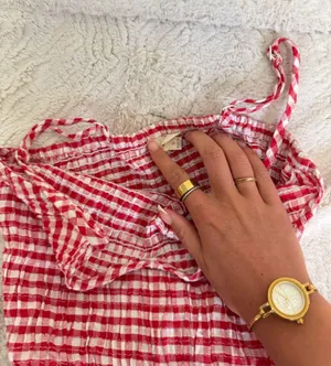 Red gingham top thumbnail 2