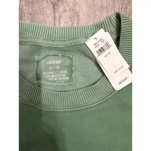 Aerie River Valley Graphic Sweatshirt Sage Green Oversized Crewneck XS NWT thumbnail 3
