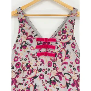 Prosperina Blair Floral Brocade Mini Dress‎ Metallic Velvet Bows Size Medium NWT thumbnail 3