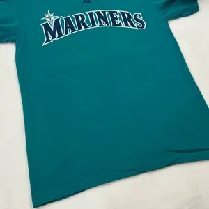 Seattle Mariners Ken Griffey Jr #24 Mariner Blue Baseball Jersey Tee Shirt Adult size S thumbnail 9
