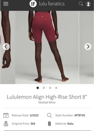 Lululemon Align High Rise Shorts 8" thumbnail 10