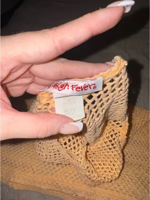 Orange Mesh Cover Up Yellow thumbnail 2