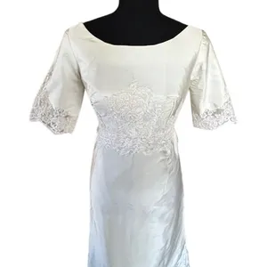 Vintage 1960s Bridal Portrait Wedding Dress Union Made, Vintage Size 10 (4-6) thumbnail 3