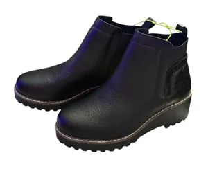 Rampage Sacha Black Ankle Wedge Boots Size 10 thumbnail 1
