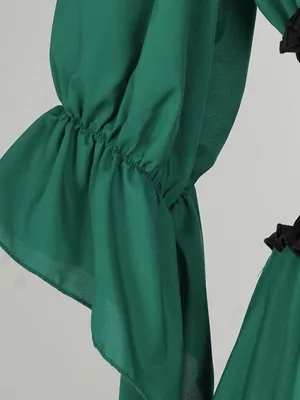 Green Renaissance Dress Medieval Costume Long Sleeve Victorian Women's MEDIUM thumbnail 7