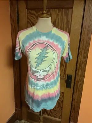 Liquid Blue Grateful Dead Steal Your Face Tie Dye T Shirt Reggae SYF Hippie thumbnail 9
