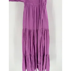 Haute Hippie Style Maxi Dress Womens S Purple Tiered Boho Cottagecore Bow Back‎ thumbnail 12
