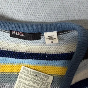 BDG Urban Outfitters Women Blue Striped Fair Isle Cardigan Sweater S NEW thumbnail 3