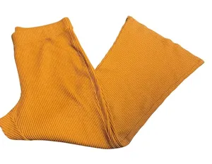 Aerie Waffle Knit Flare Pants Women's XL Orange High Waist Fall‎ thumbnail 1