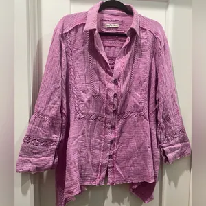 We The Free Ranch Wash Denim Shirt in Size Small thumbnail 2