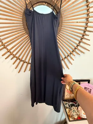 Skims Womens Soft Lounge Midi Dress Grey Soaghetti Strap Lounge Bodycon Comfy thumbnail 10