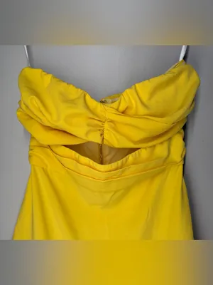 NBD x Naven Lauren‎ Bodycon Strapless Cutout Ruffle Cocktail Mini Dress Summer thumbnail 3