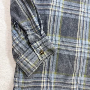 Panache Apparel S Flannel Shirt Rock‎ & Roll Graphic Guitar Patch Plaid Western thumbnail 4