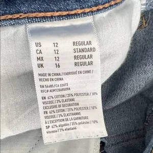 American Eagle Outfitters Blue Skinny Jeans with Distressed Details thumbnail 11