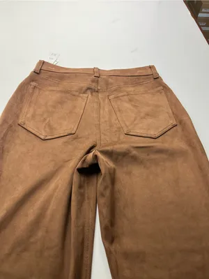 Abercrombie & Fitch High Rise 90s Relaxed Pant Brown Faux Suede Women 28 / 6 NEW thumbnail 12