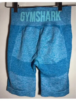 Gymshark Seamless Bike Shorts Blue thumbnail 2