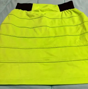 Living Doll lime green/yellow mini skirt-S thumbnail 2