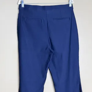 Crown & Ivy Pants Women Stretch Pull On Flare Workwear Trousers Size L Navy thumbnail 3