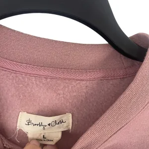 Brooklyn Cloth‎ Women Size Large Dusty Rose Pink Self Love Club Crewneck Sweater thumbnail 7