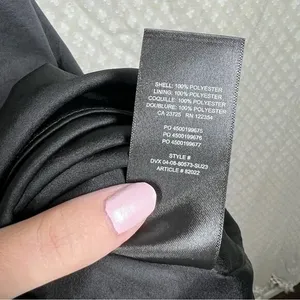 Aritzia Wilfred Black Satin Babydoll Mini Dress‎ thumbnail 6