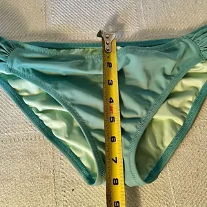 Victoria's Secret Seafoam Blue Green Knockout Solid Bikini Bottoms Sz Large. thumbnail 4