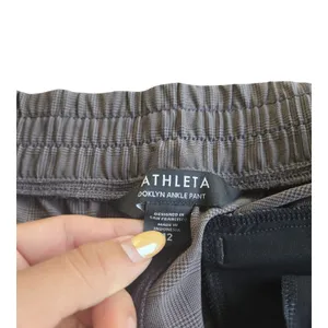 Athleta Brooklyn Plaid Ankle Pants Size: 12 thumbnail 6