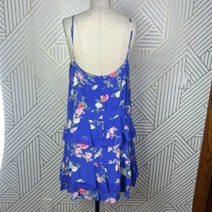 Lovers + Friends Teresa Floral Ruffle Mini Dress in Feeling Blue Size‎ US XL thumbnail 10