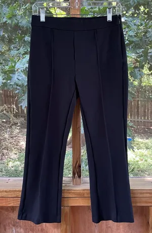 J. Crew Factory Women's Black Crop Flare Ponte Pant Size 4 thumbnail 1