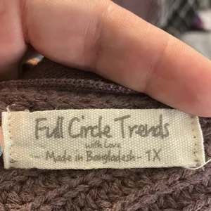 Full Circle Trends V-Neck Sweater Dress, 1X thumbnail 5