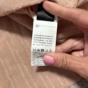 SHEIN Blush Pink Pleated A-Line Midi Skirt thumbnail 6