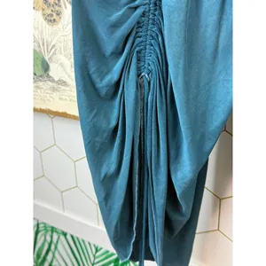 Free People Salt N Peppa Surplice Drawstring Sleeve Blue Top - Size - Medium thumbnail 5