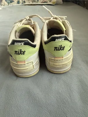Nike Air Force Sneakers in Peach, Light Green & Off-White thumbnail 2