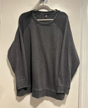 NWOT FP Movement washed black Sz:M casual active lifestyle pullover sweatshirt. thumbnail 1