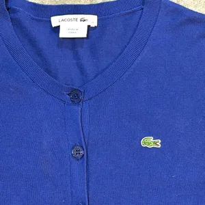 LACOSTE Blue Button Up Cardigan Sz 32 thumbnail 2