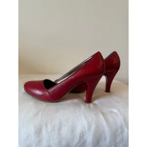 Vintage Fornarina LTD Pump Heel Women Size 8.5 Maroon Red Slip-On Round Toe thumbnail 3